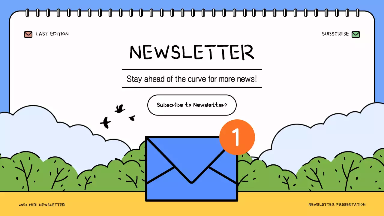 블루 심플 컬처 뉴스레터 프리젠테이션