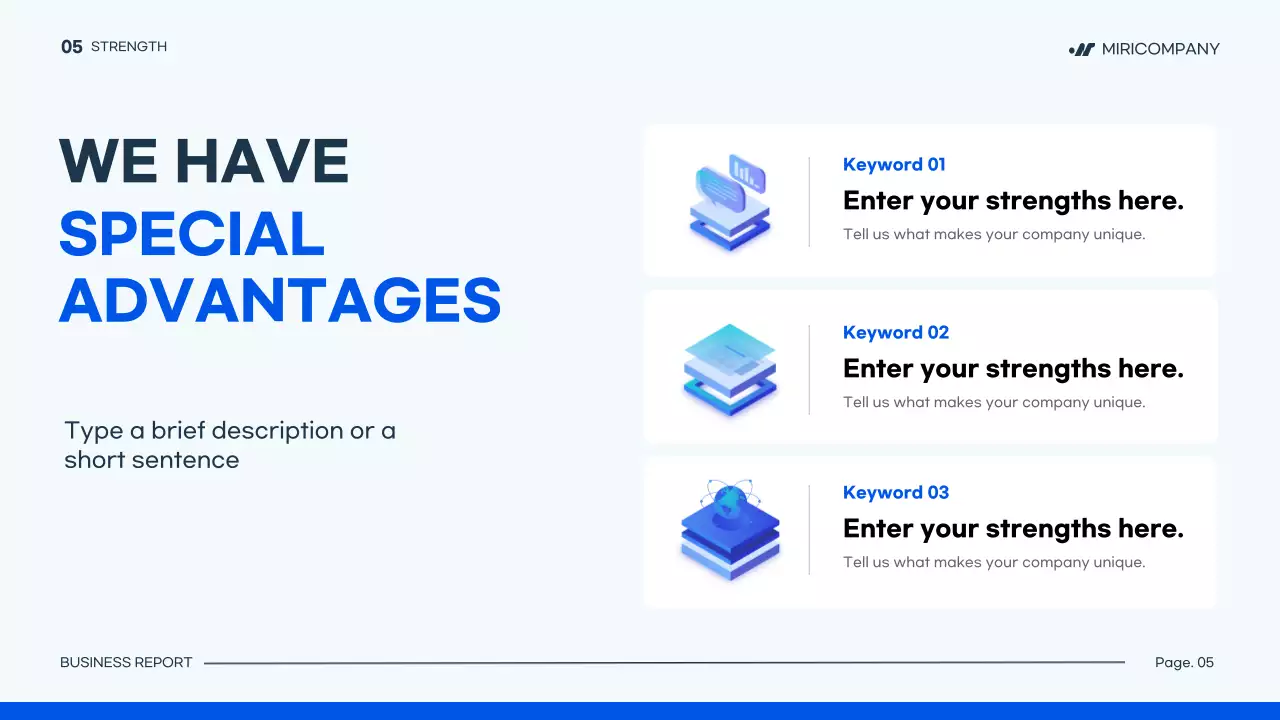 파랑의 심플한 비즈니스 발표용 회사소개서