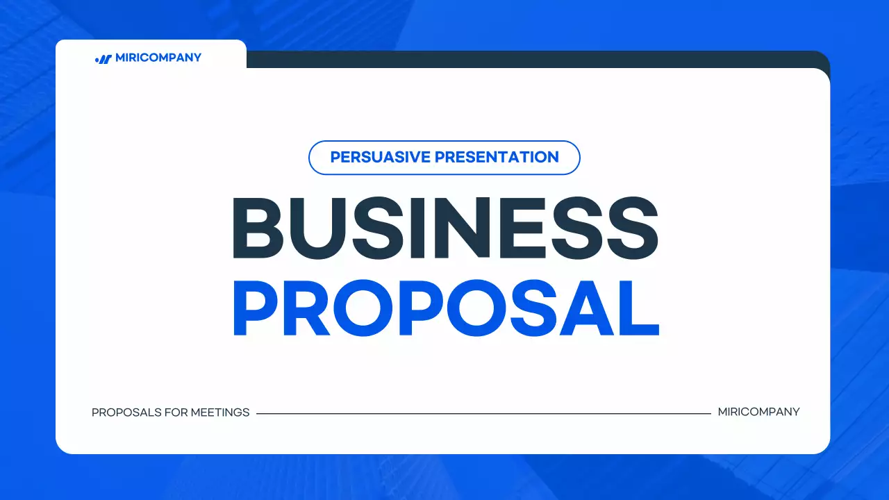 파랑의 심플한 비즈니스 발표용 회사소개서