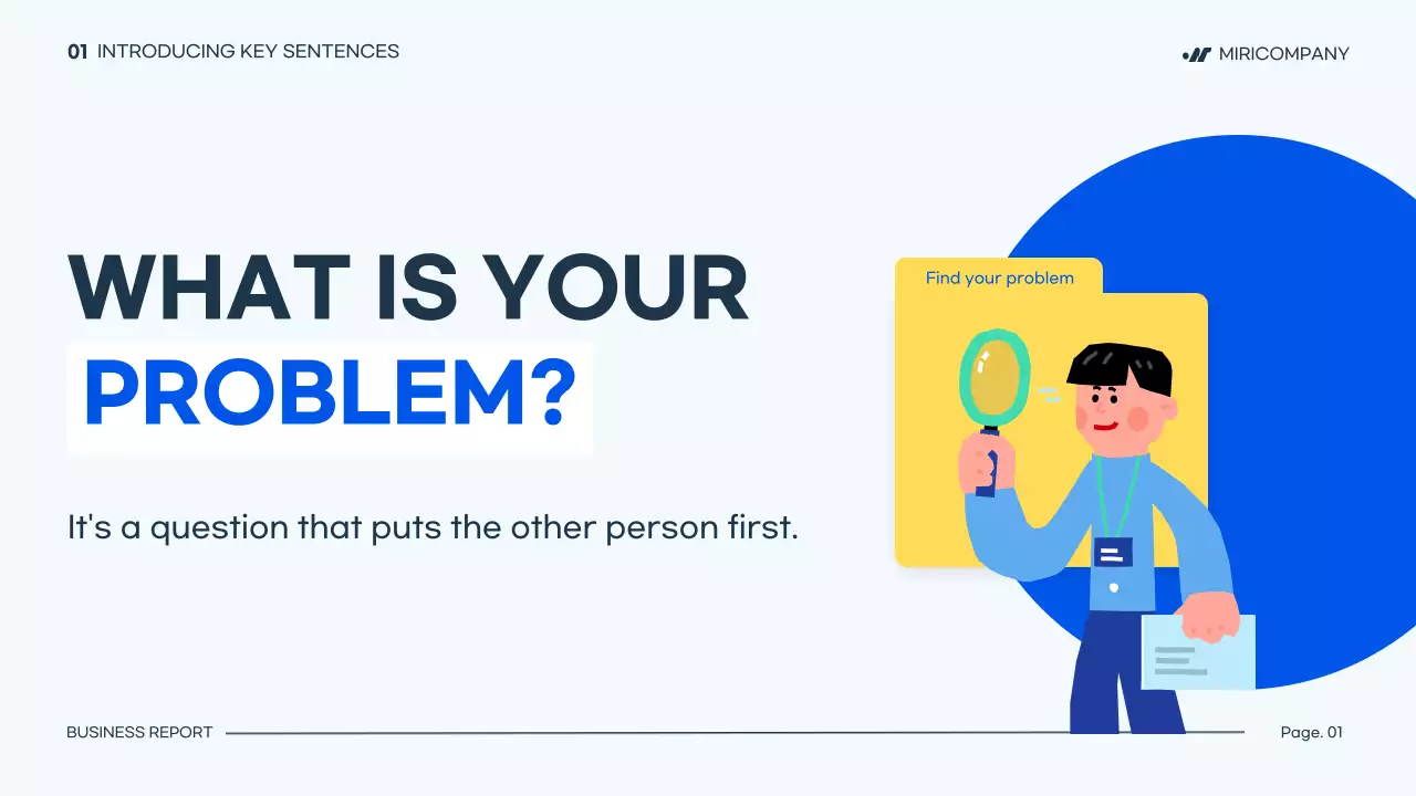 파랑의 심플한 비즈니스 발표용 회사소개서