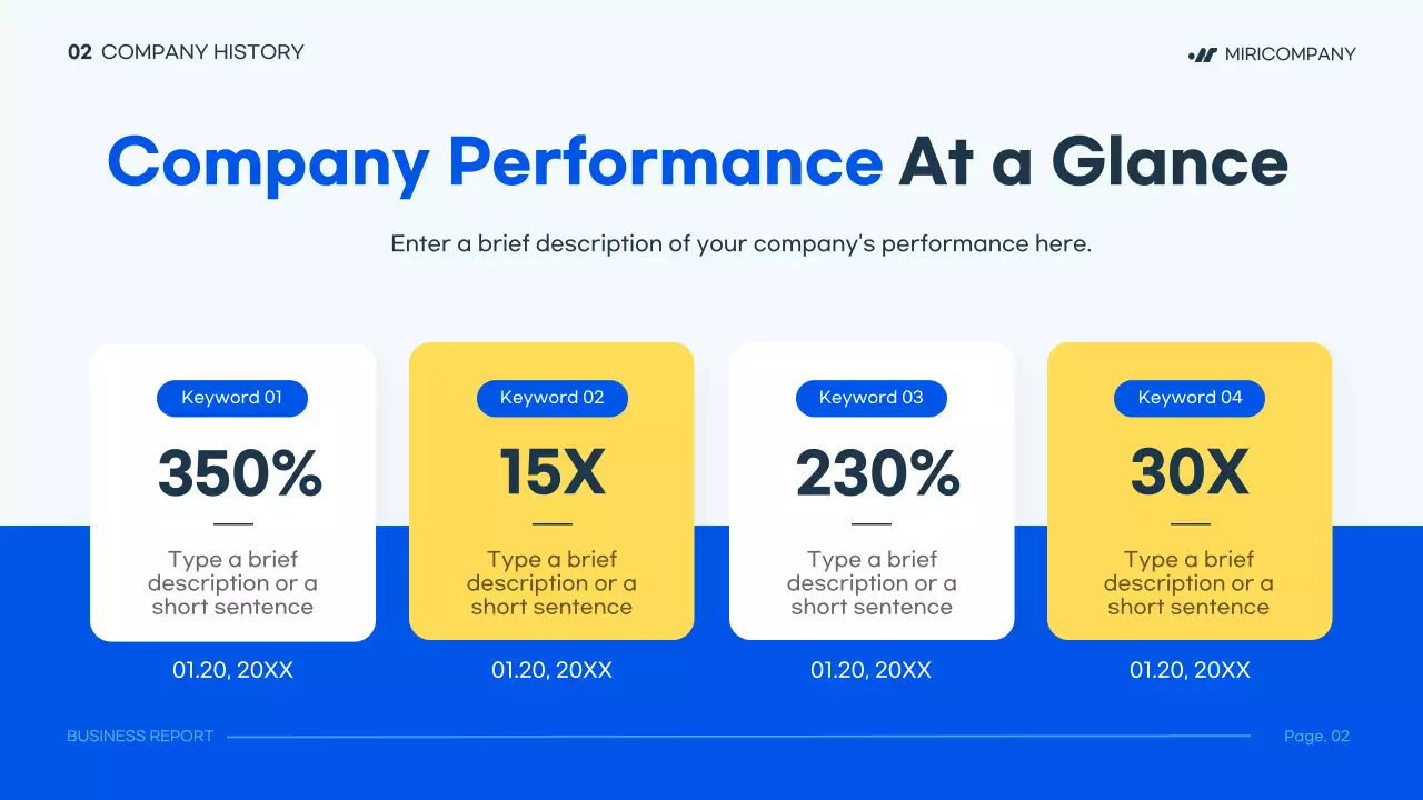 파랑의 심플한 비즈니스 발표용 회사소개서