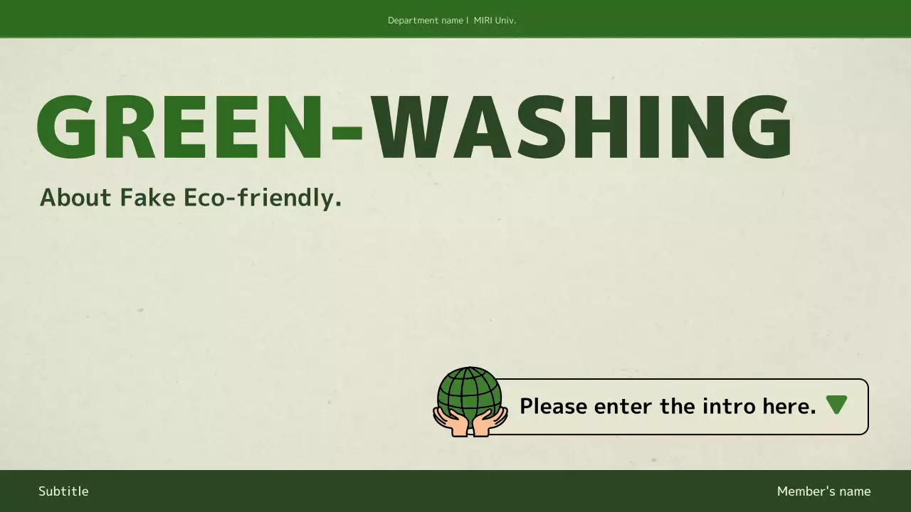 Green Modern Eco Guide Presentation