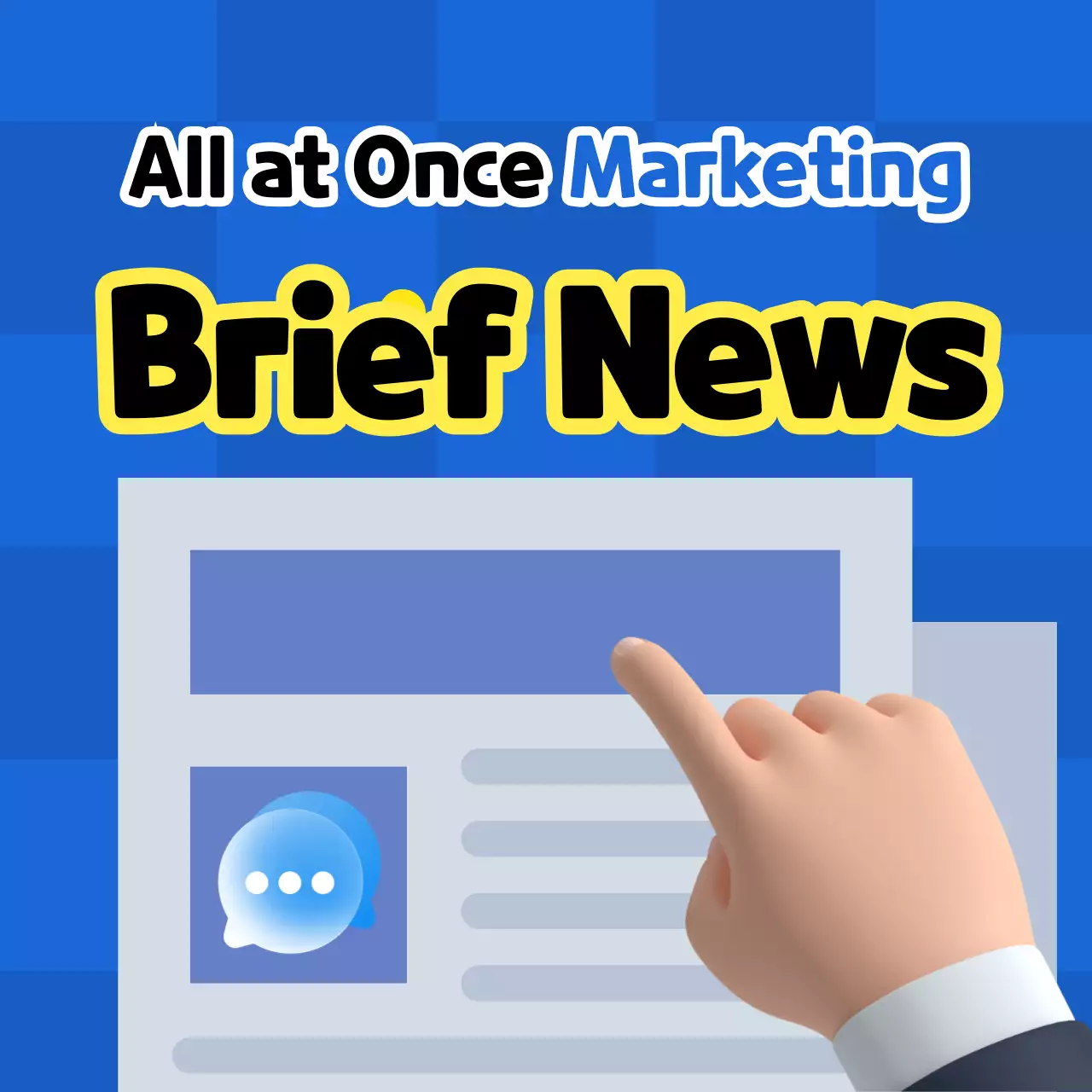 Blue Modern Marketing News Social Media Square