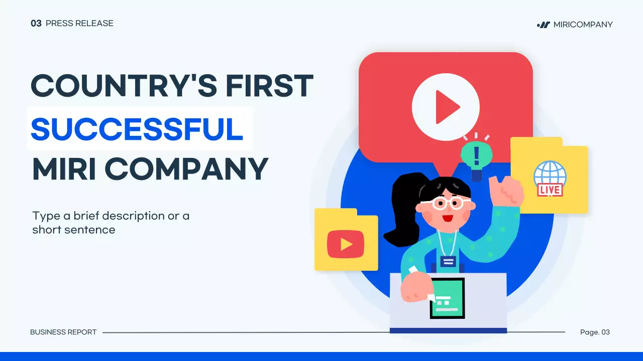 파랑의 심플한 비즈니스 발표용 회사소개서