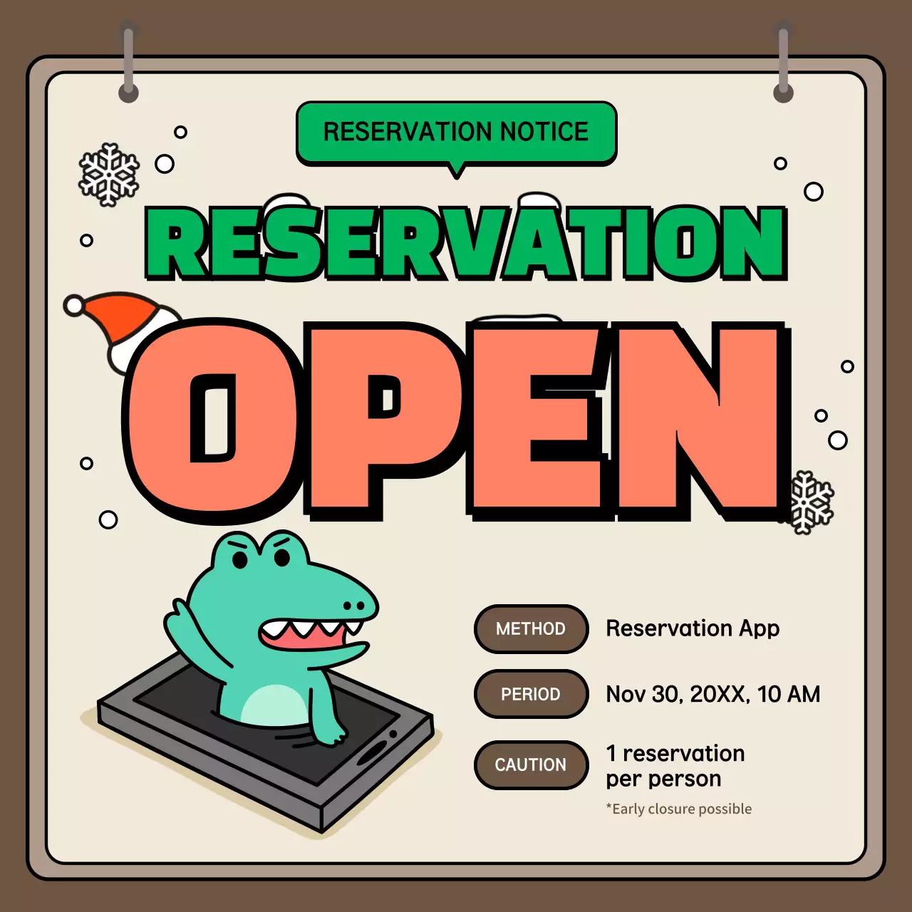 Green Simple Sns Notice Instagram Carousel