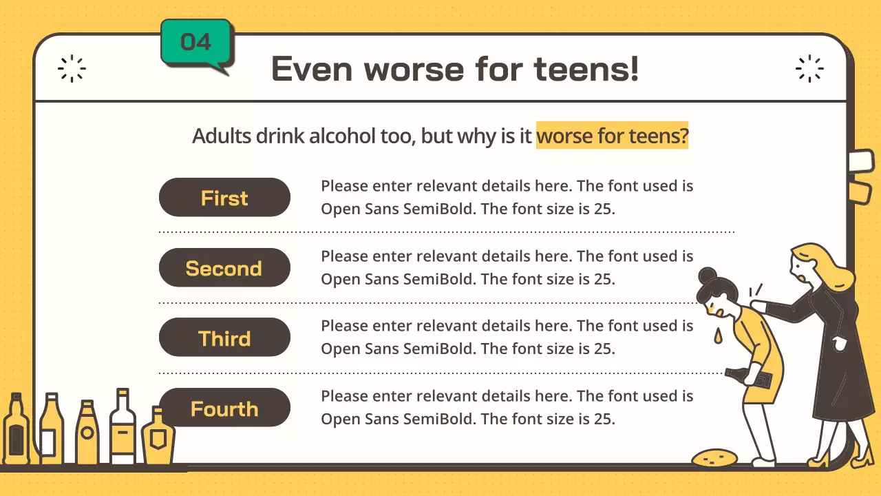 옐로우 심플 틴 음주 가이드 프레젠테이션