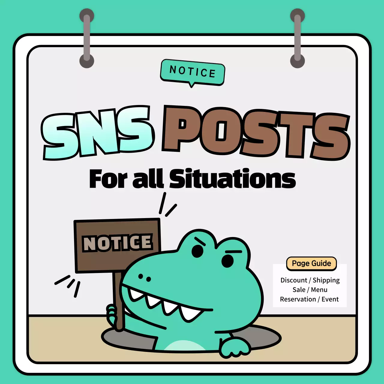 Green Simple Sns Notice Instagram Carousel
