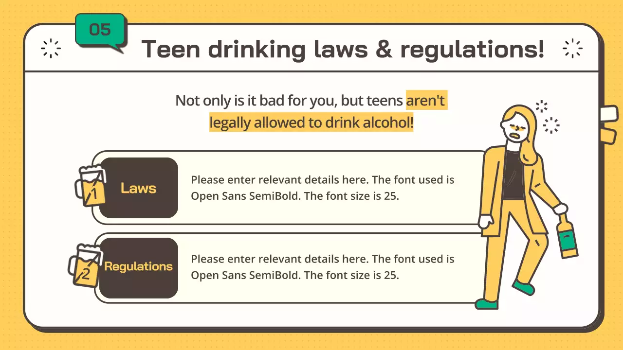 옐로우 심플 틴 음주 가이드 프레젠테이션