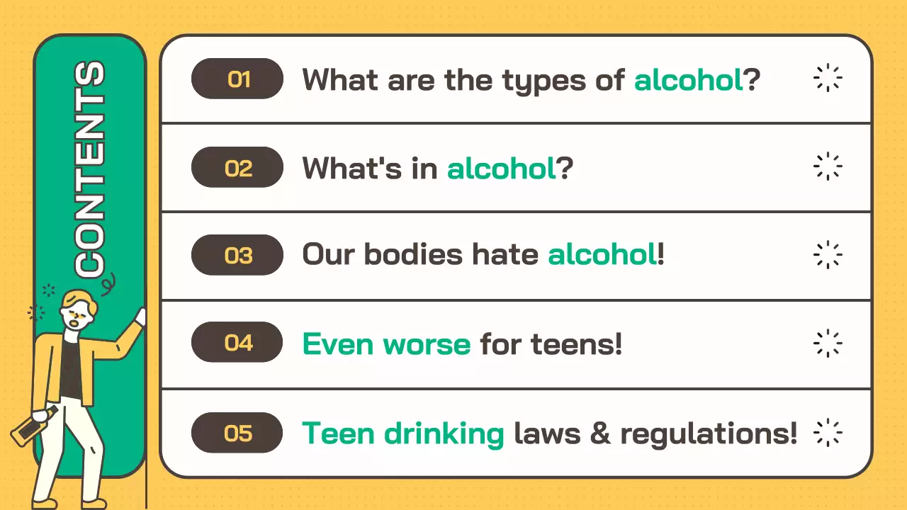 옐로우 심플 틴 음주 가이드 프레젠테이션