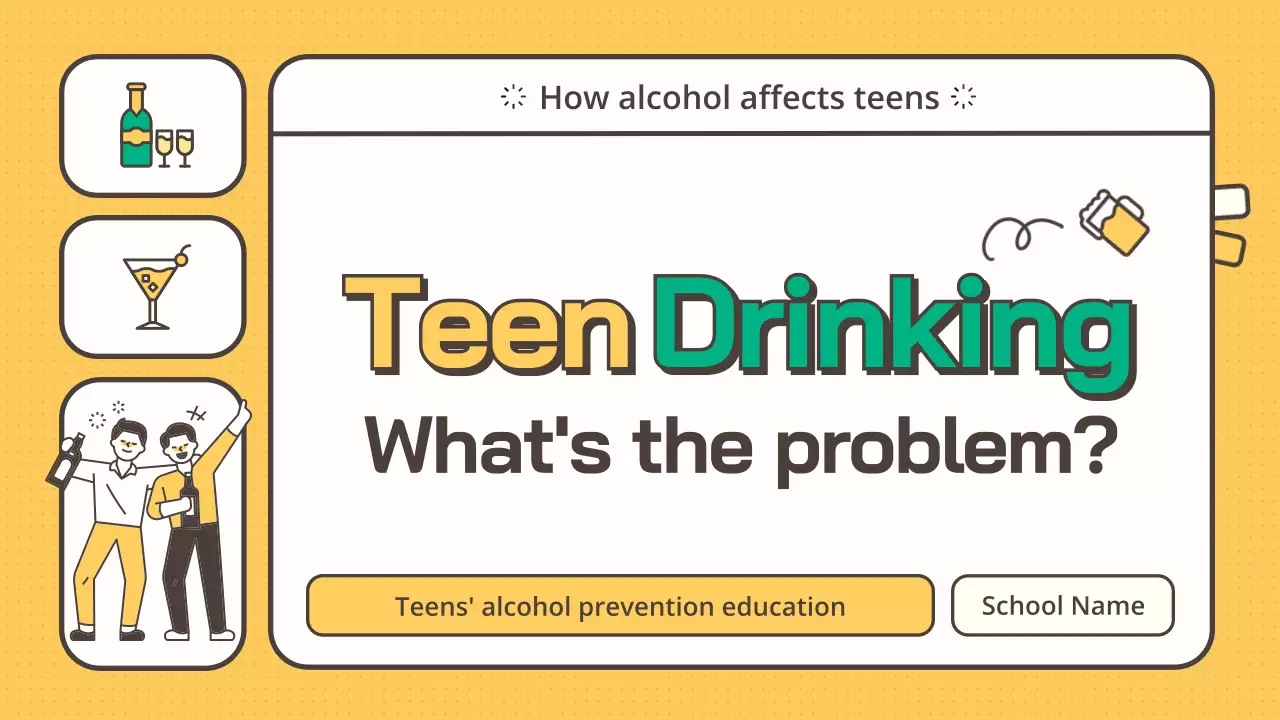 옐로우 심플 틴 음주 가이드 프레젠테이션