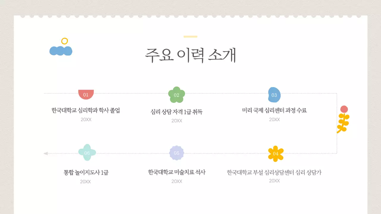 베이지색의 아기자기한 통합교육 강사 포트폴리오