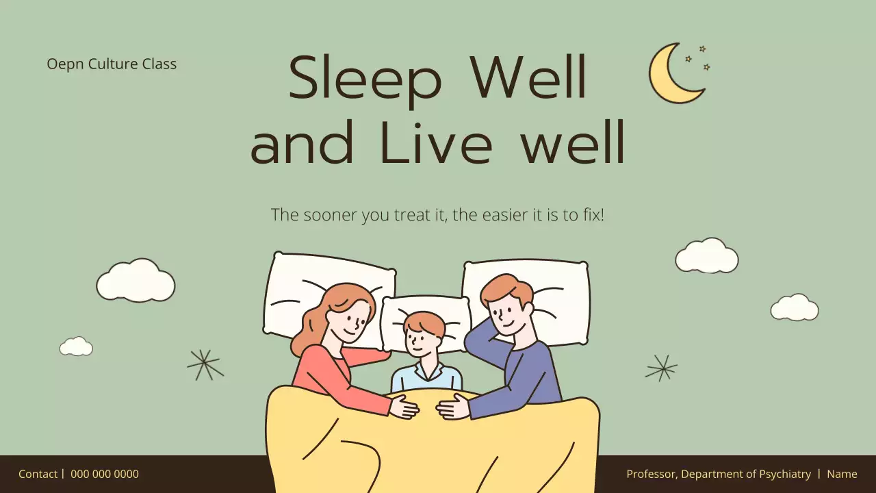 Yellow Simple Sleep Class Presentation