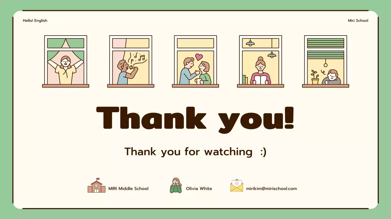 Green Minimal English Course Presentation