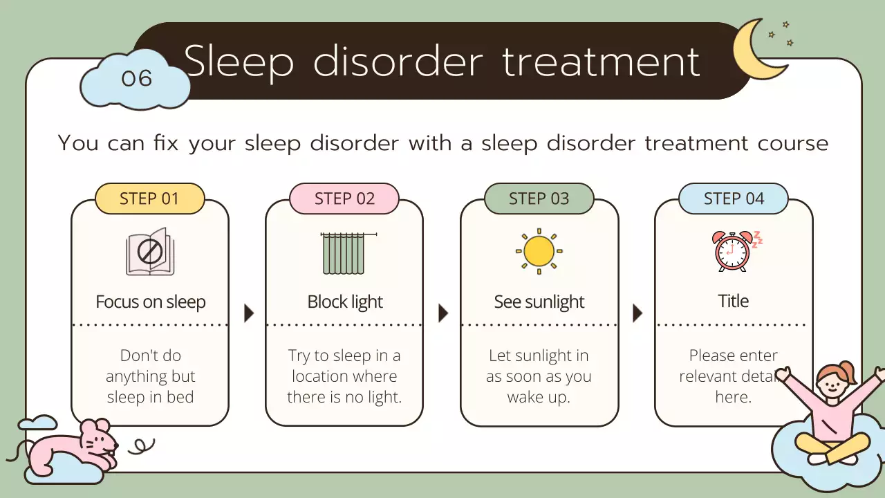 Yellow Simple Sleep Class Presentation
