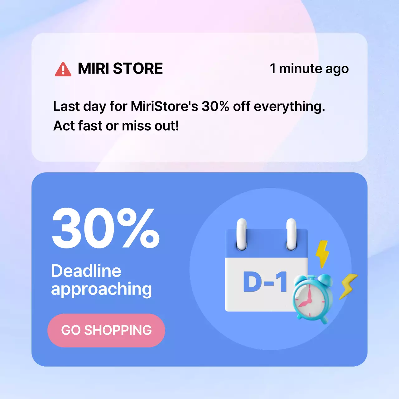 Blue Modern Sale Promotion Social Media Post