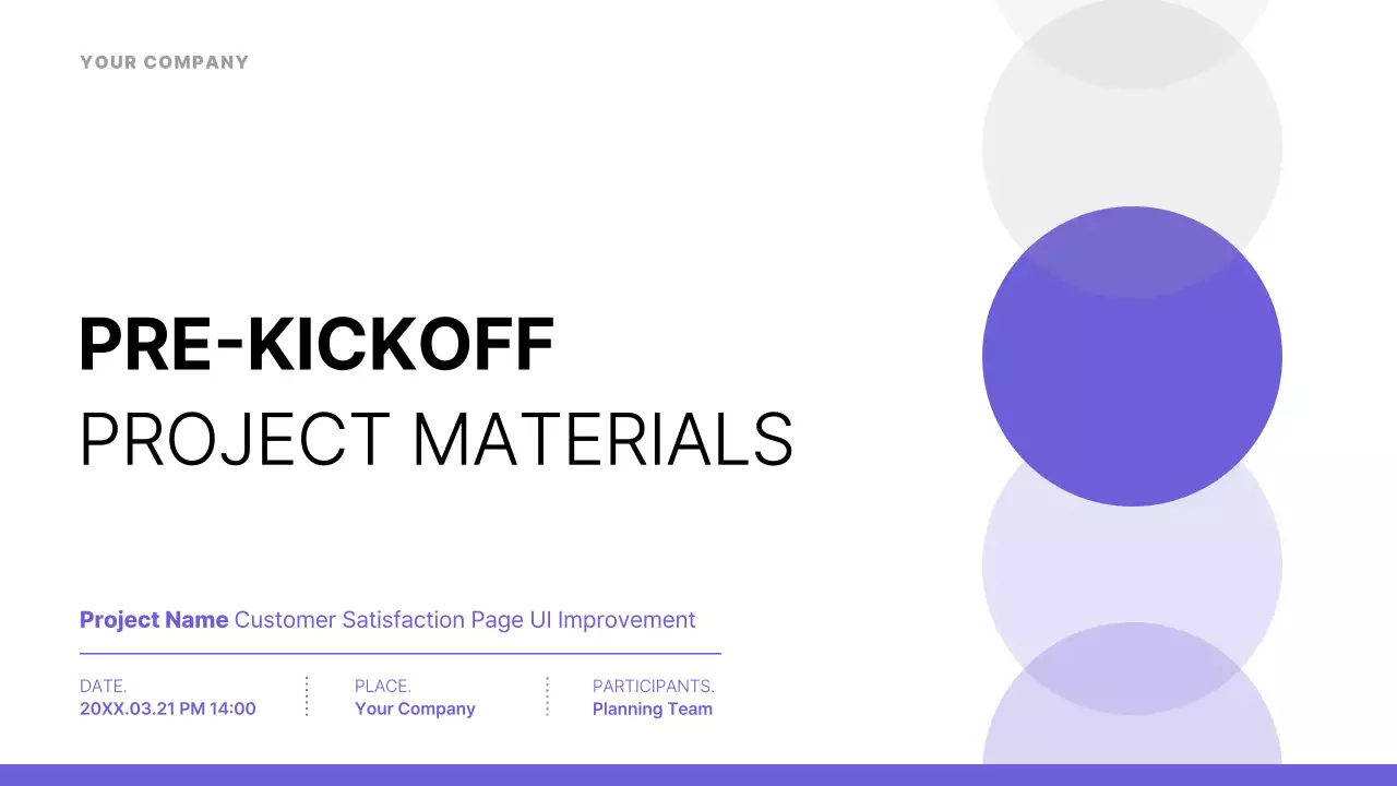 퍼플 모던 프로젝트 계획 프레젠테이션