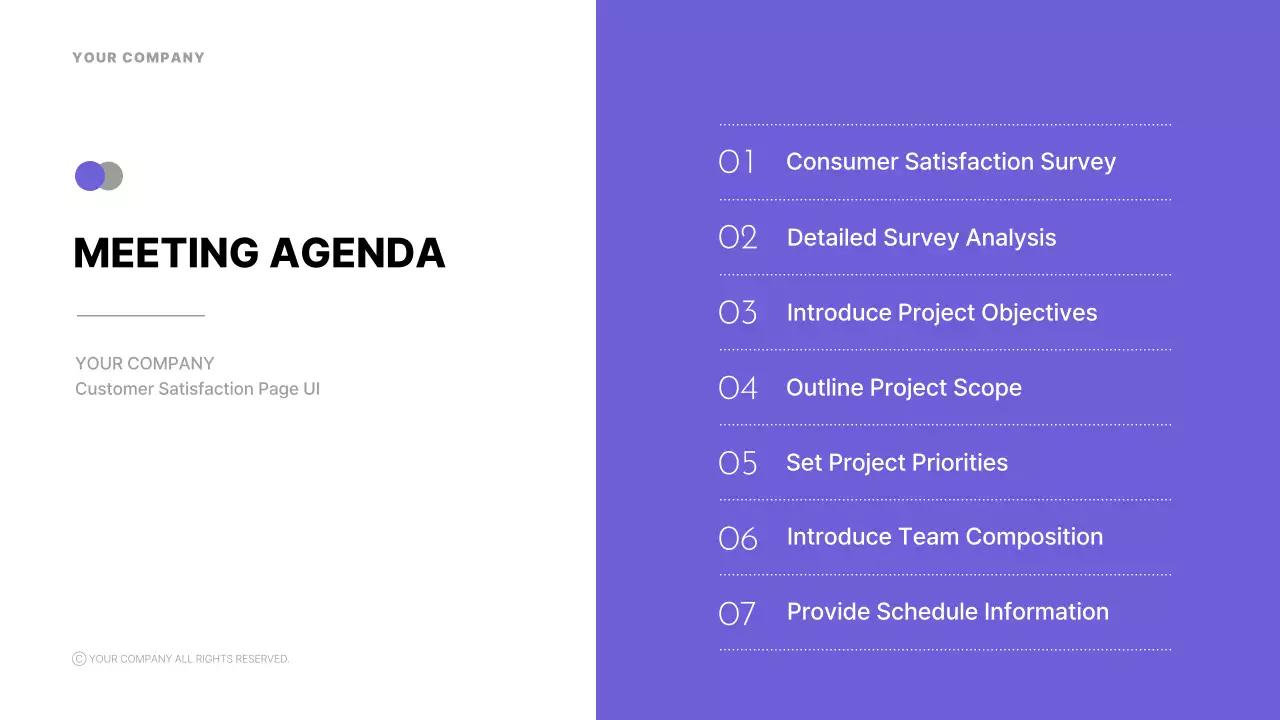 퍼플 모던 프로젝트 계획 프레젠테이션