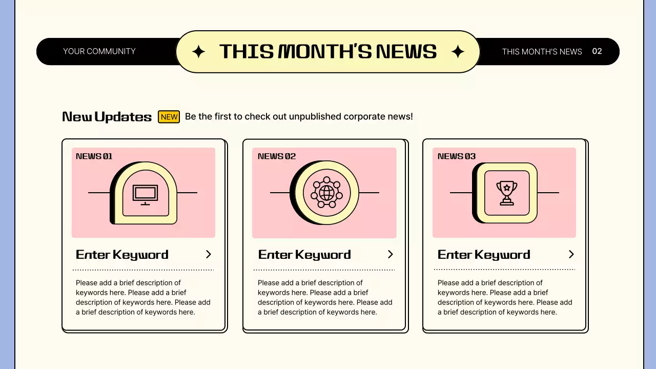 베이지 모던 기업 뉴스레터 프레젠테이션