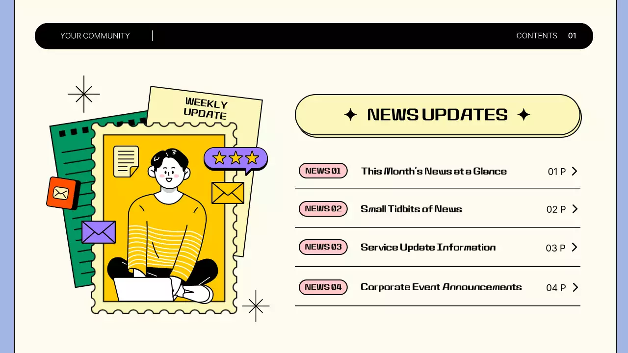 베이지 모던 기업 뉴스레터 프레젠테이션