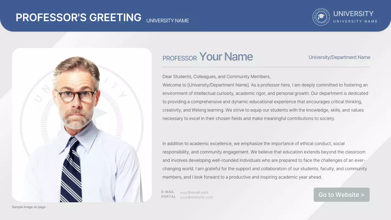 블루 프로페셔널 비즈니스 인사 가이드 프레젠테이션