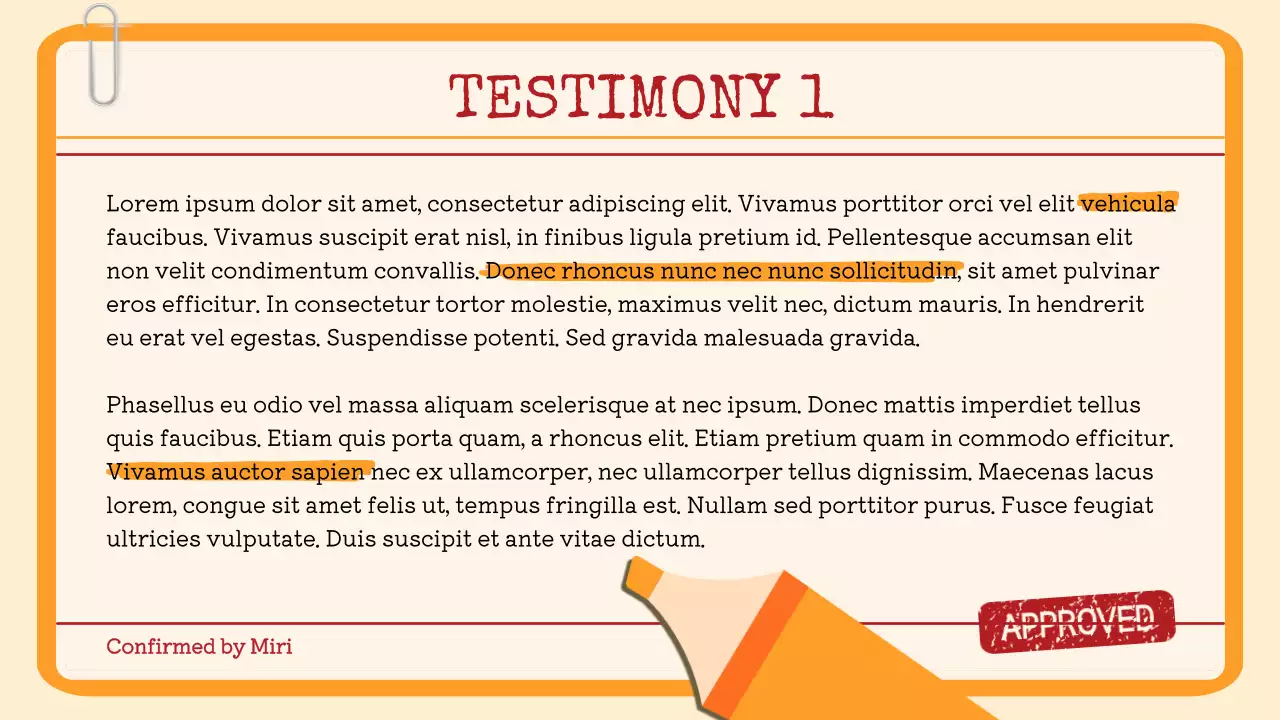 Orange Retro Case Document Presentation