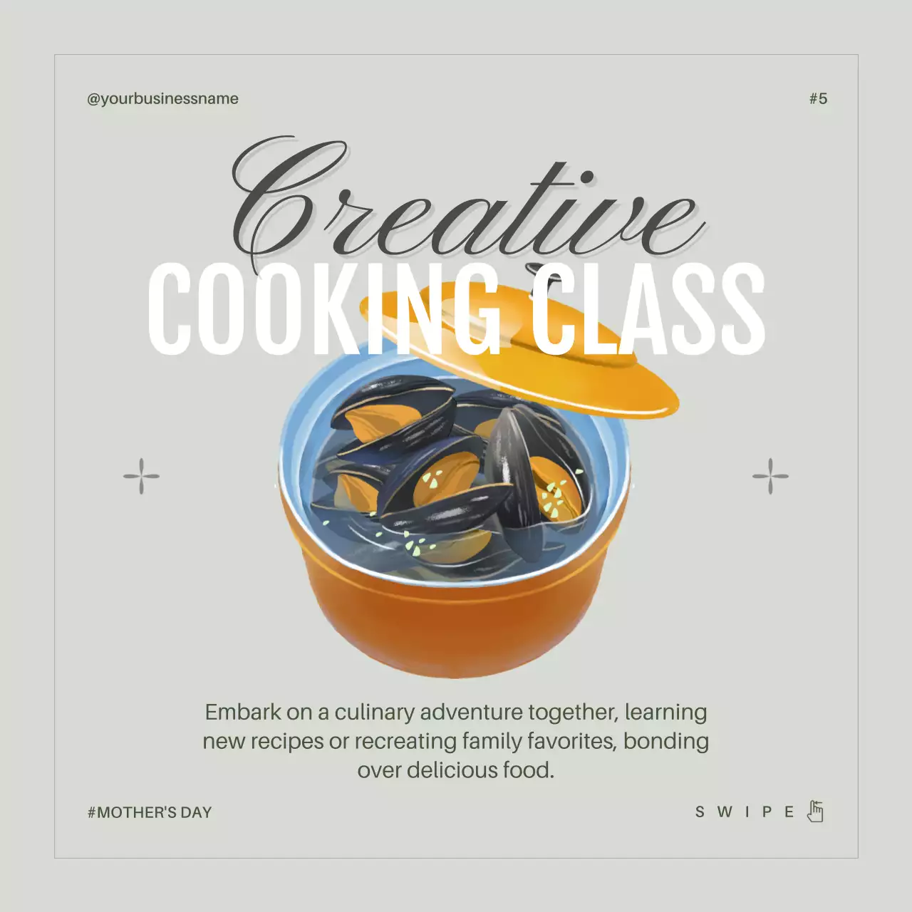 Beige Elegant Mother's Day Promotion Social Media Post