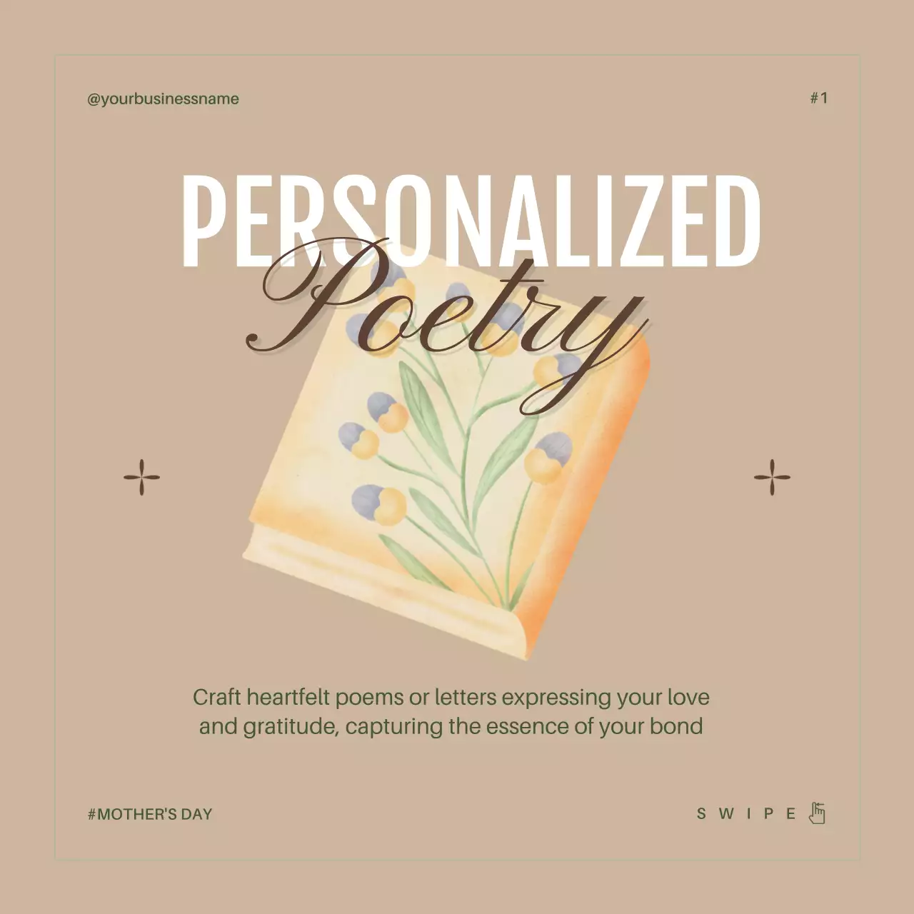 Beige Elegant Mother's Day Promotion Social Media Post