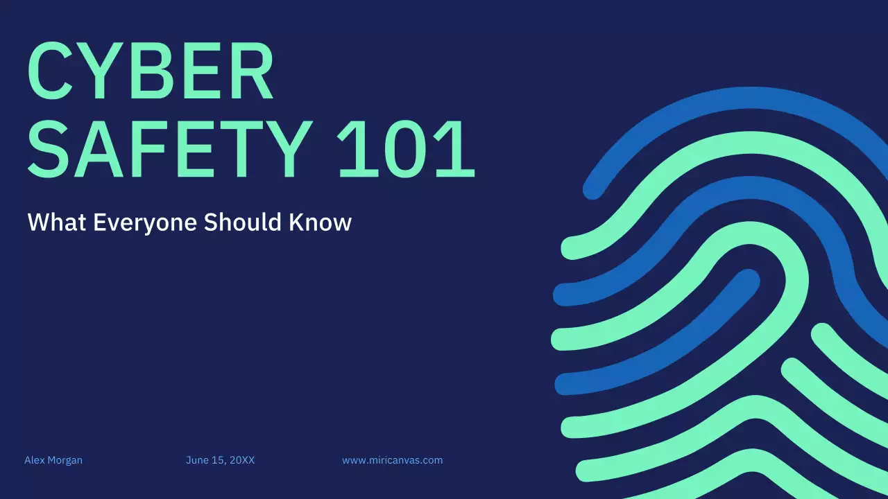 Navy Modern Cyber Safety Security Lecture Presentation