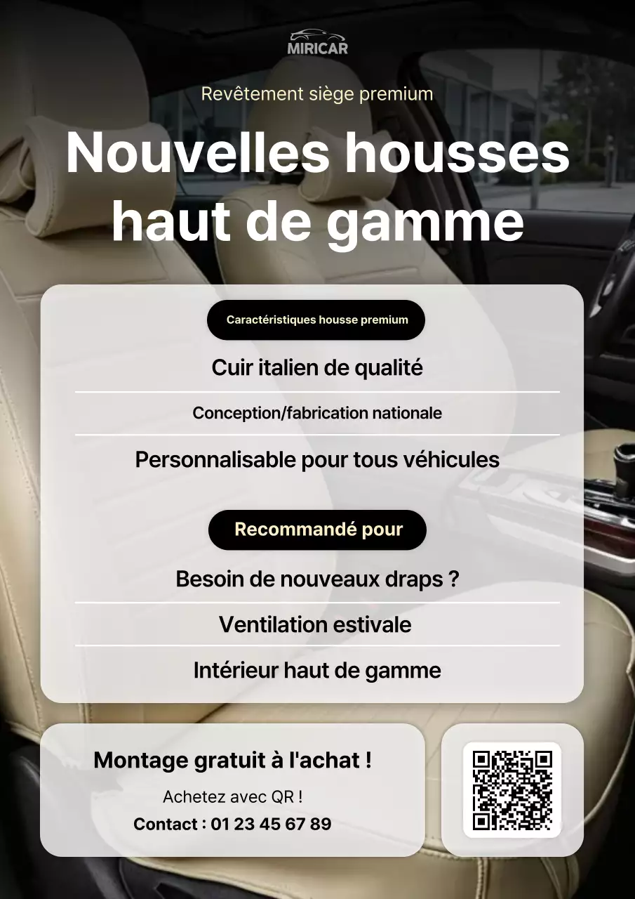 Publicité pour une voiture moderne beige
