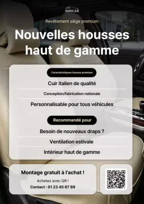 Publicité pour une voiture moderne beige