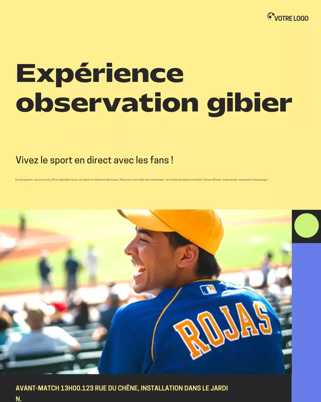 Publication Instagram promotionnelle pour une soirée de visionnage de sports en rouge et audacieux