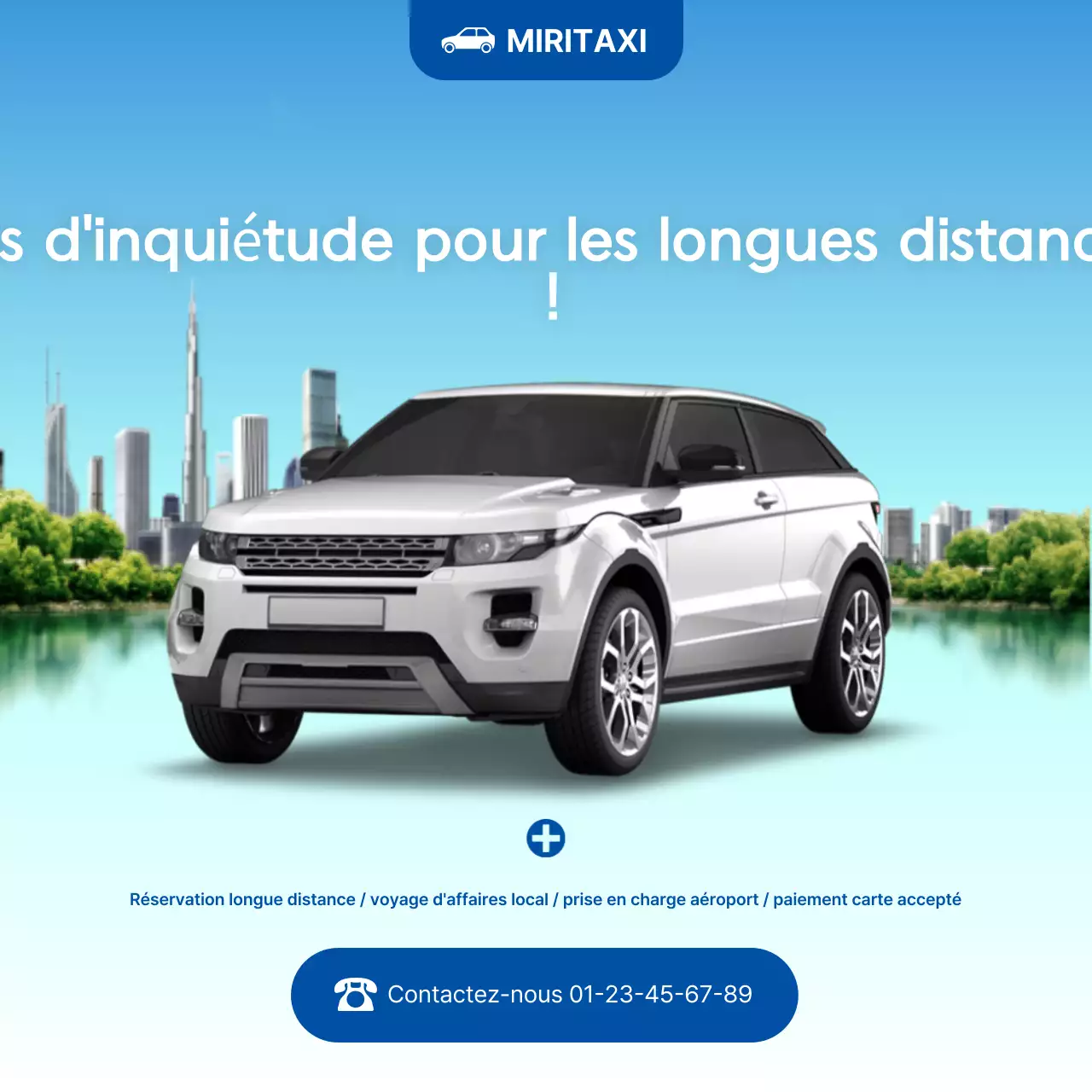 Publicité Sky Blue Modern Transport