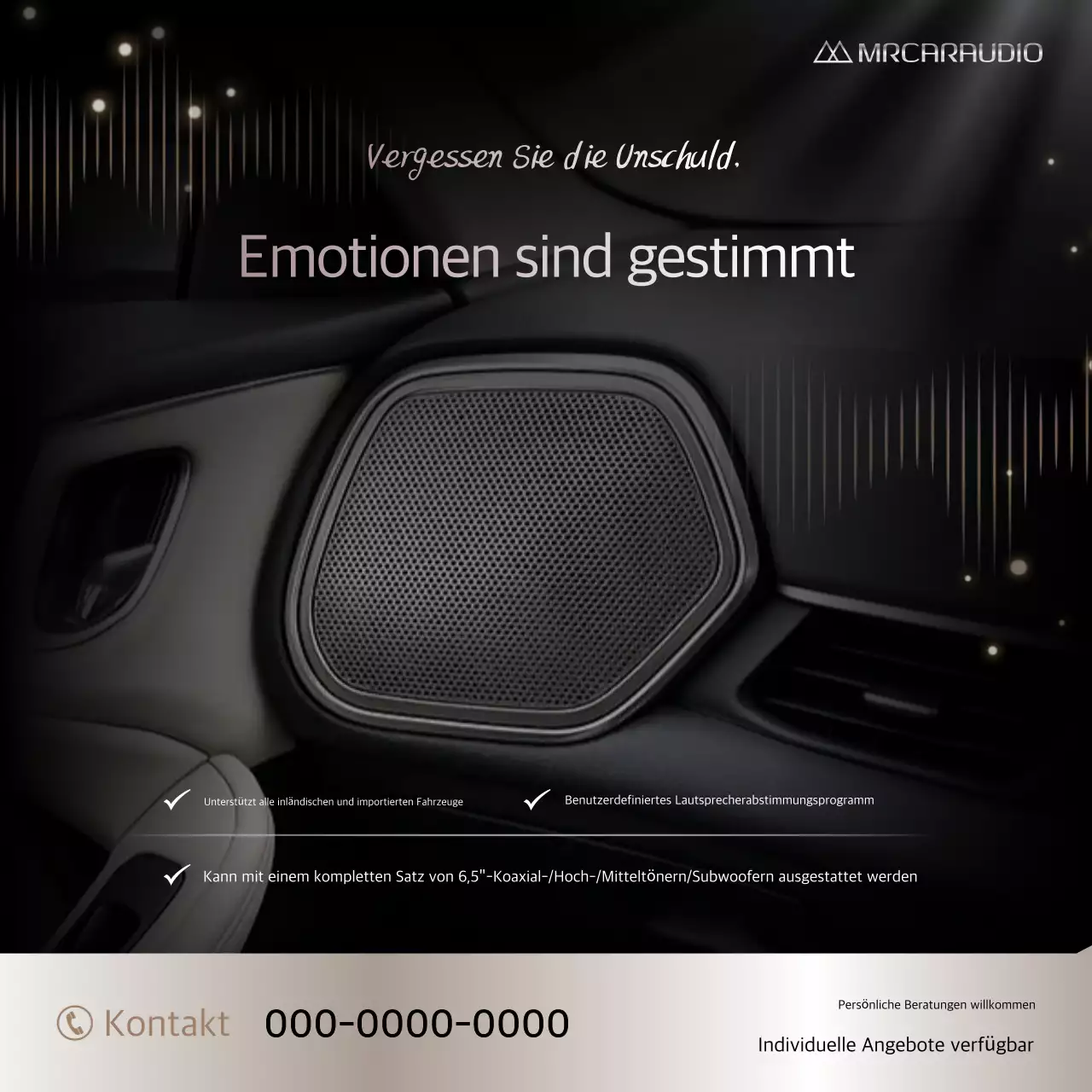Schwarze moderne Autowerbung