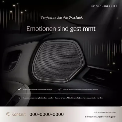 Schwarze moderne Autowerbung