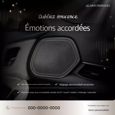 Publicité pour une voiture noire moderne