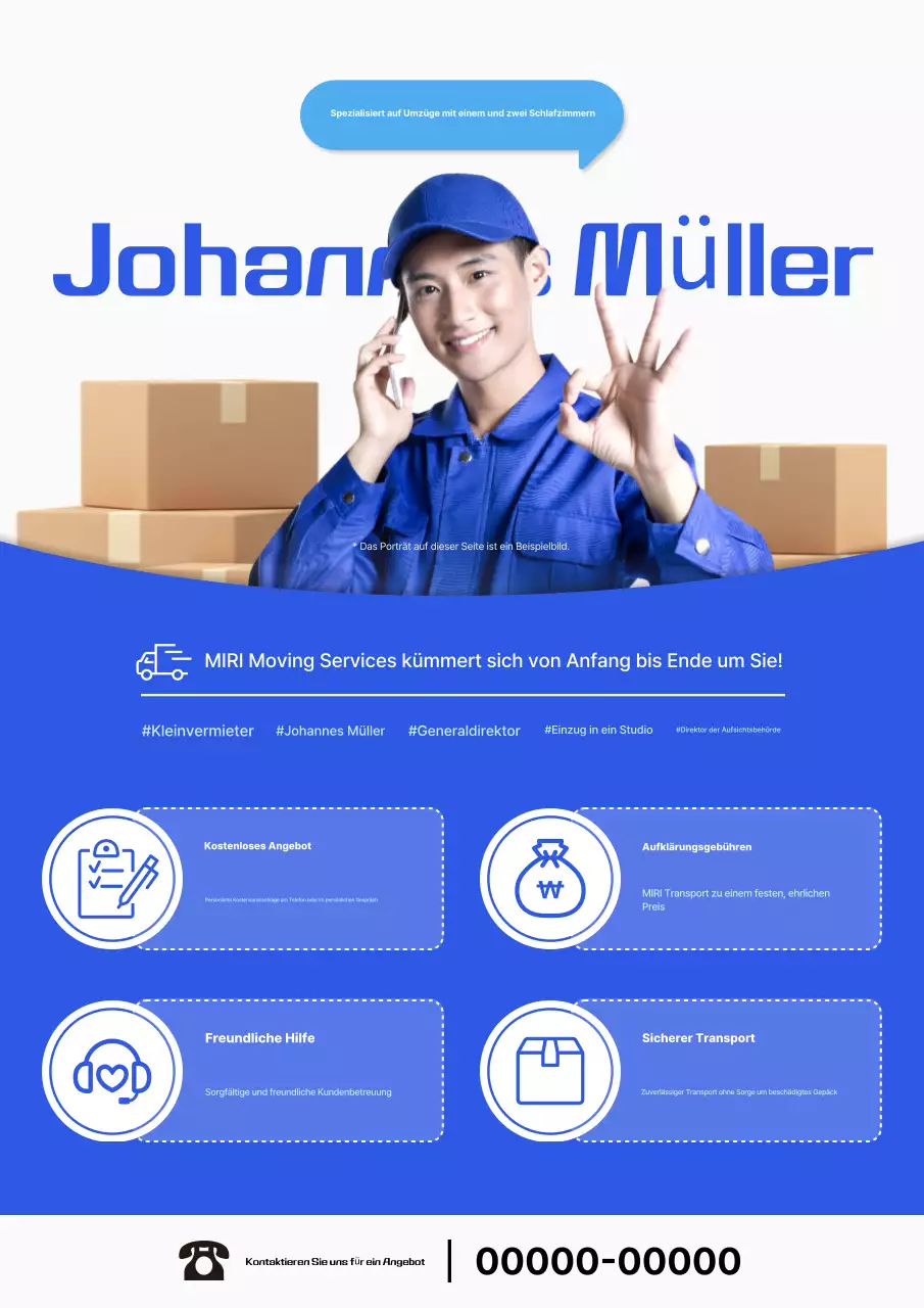 Blaue, einfache Yongdal-Bewegungswerbung