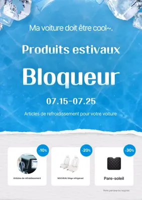 Promotion sur les accessoires de voiture Blue Simple