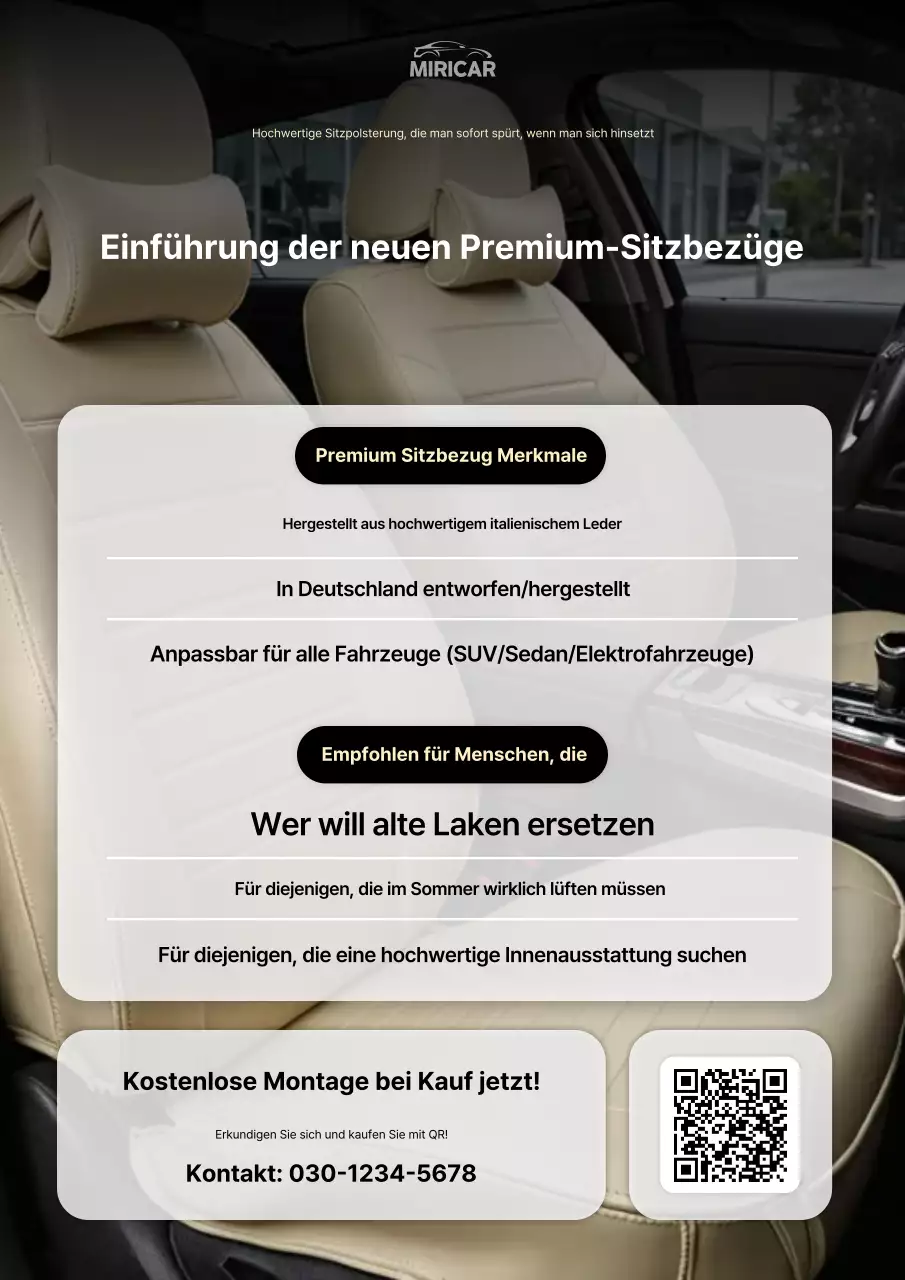 Beige moderne Autowerbung