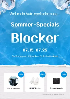 Blue Simple Autozubehör Rabattaktion