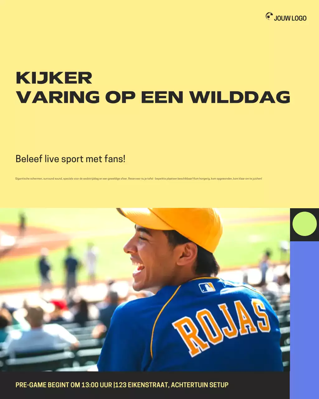 Instagram-bericht voor de promotie van een Red Bold Sports Watching Party