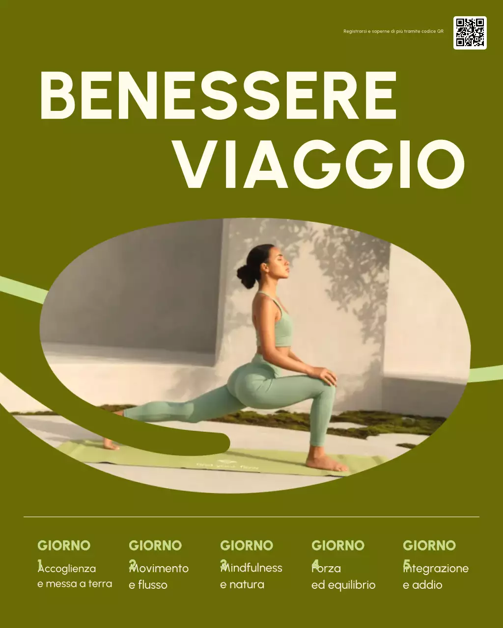 Programma del ritiro nella natura moderna e verde - Post su Instagram