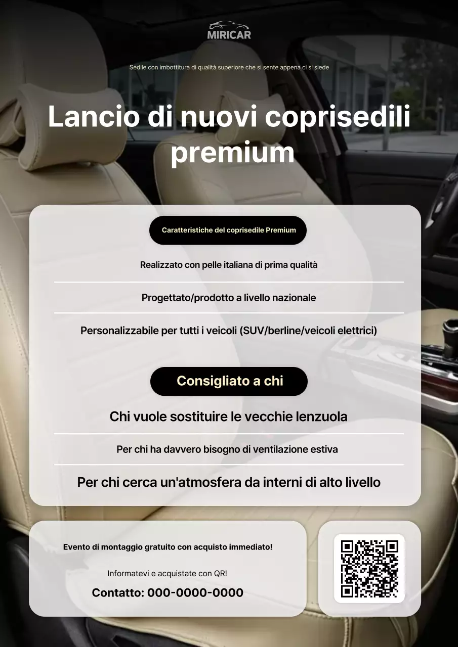 Pubblicità di un'auto moderna beige