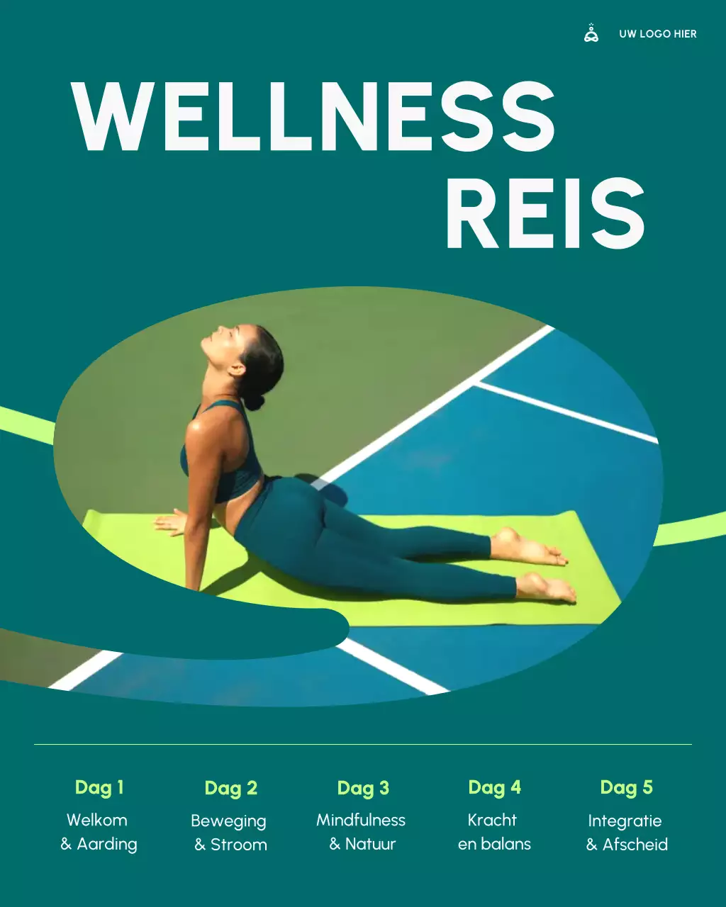 Instagram-bericht over het Green Modern Nature Retreat-schema