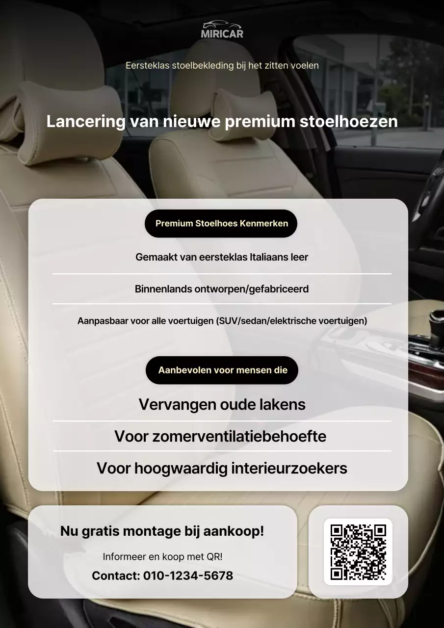 Beige moderne autoadvertentie