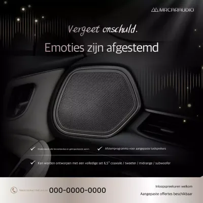 Zwarte moderne auto-advertentie