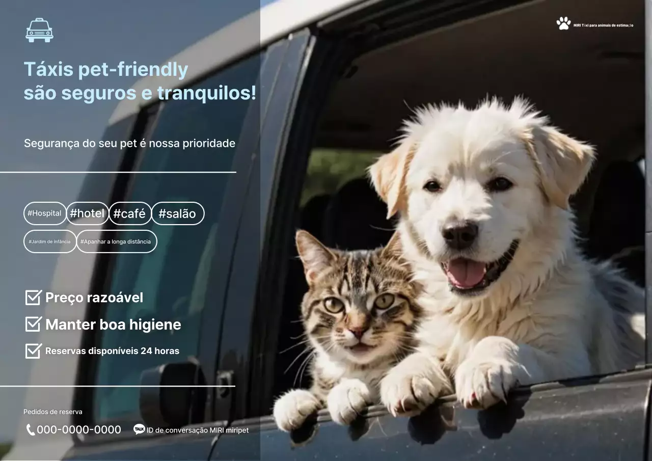 Promoção de serviço para animais de estimação White Simple