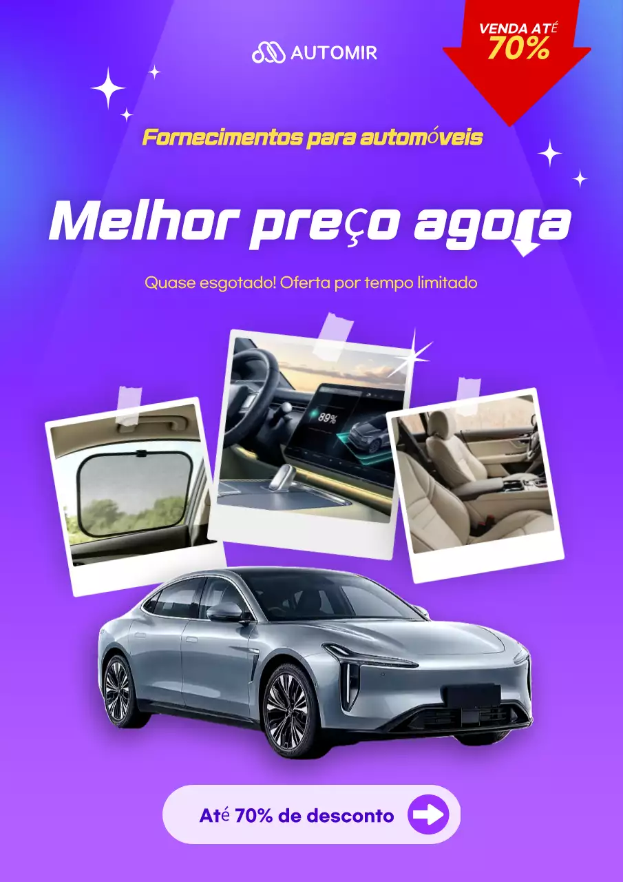 Evento de desconto em carros modernos Bora