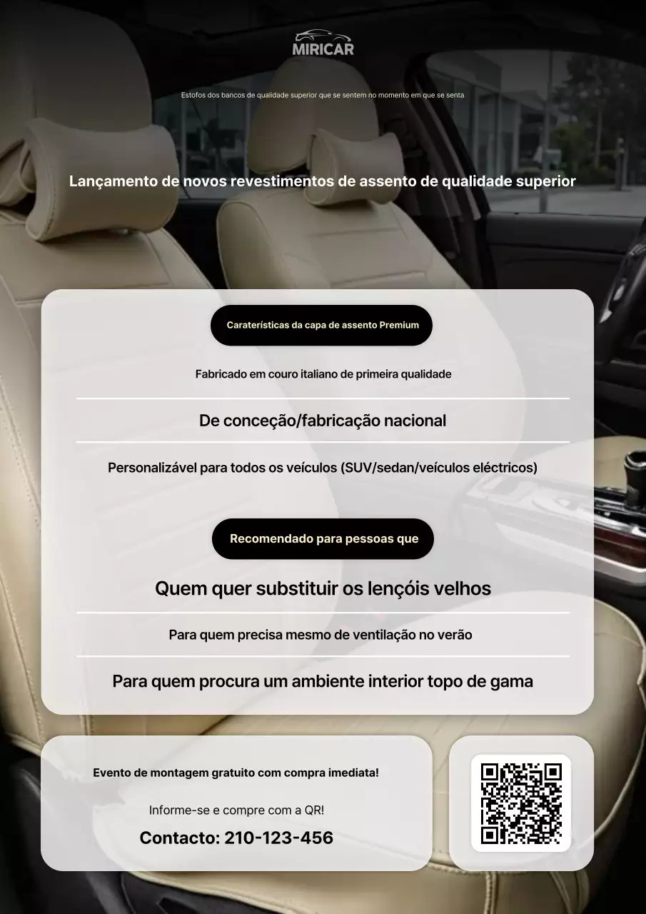 Anúncio de carro moderno bege