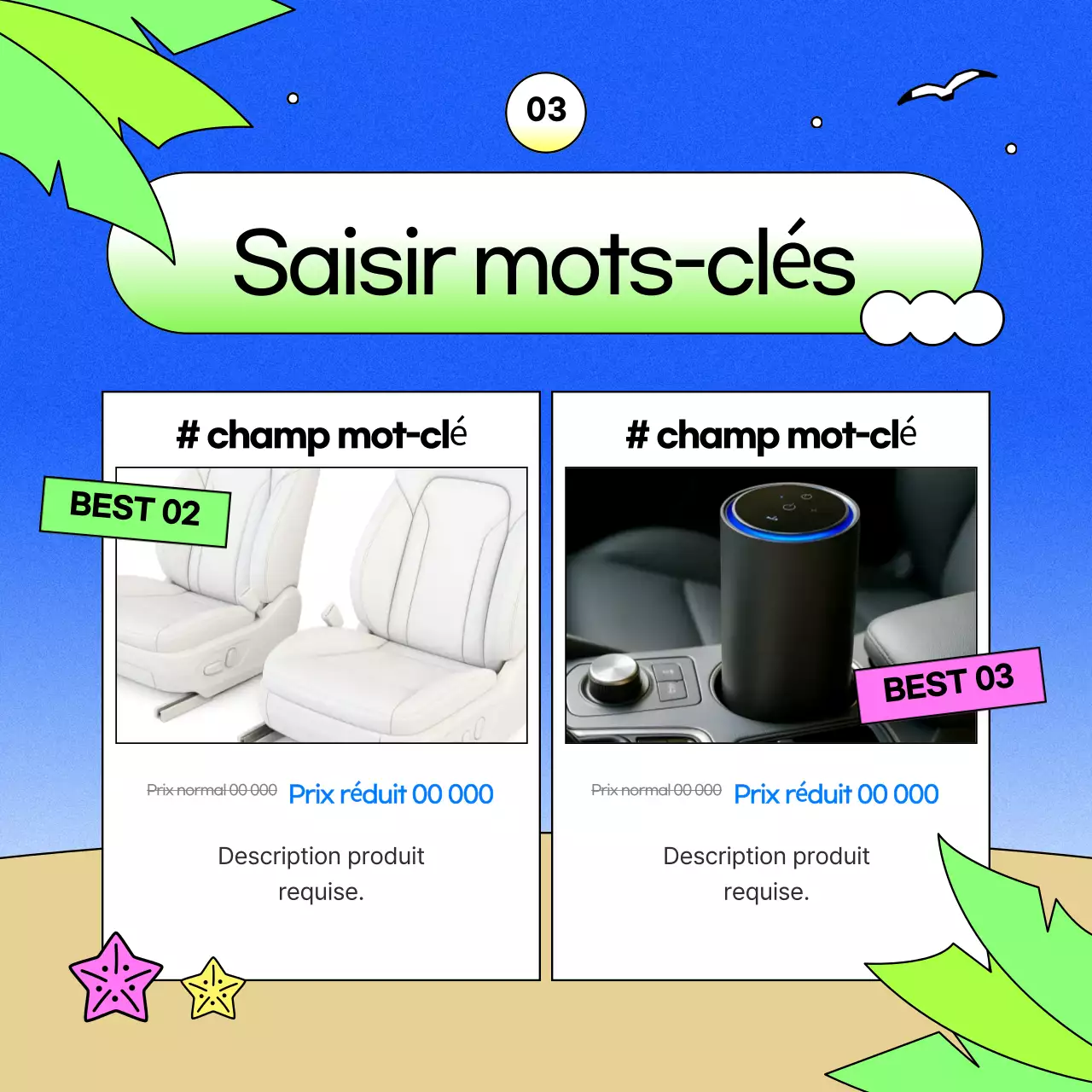 Promotion sur les accessoires de voiture Blue Kitsch