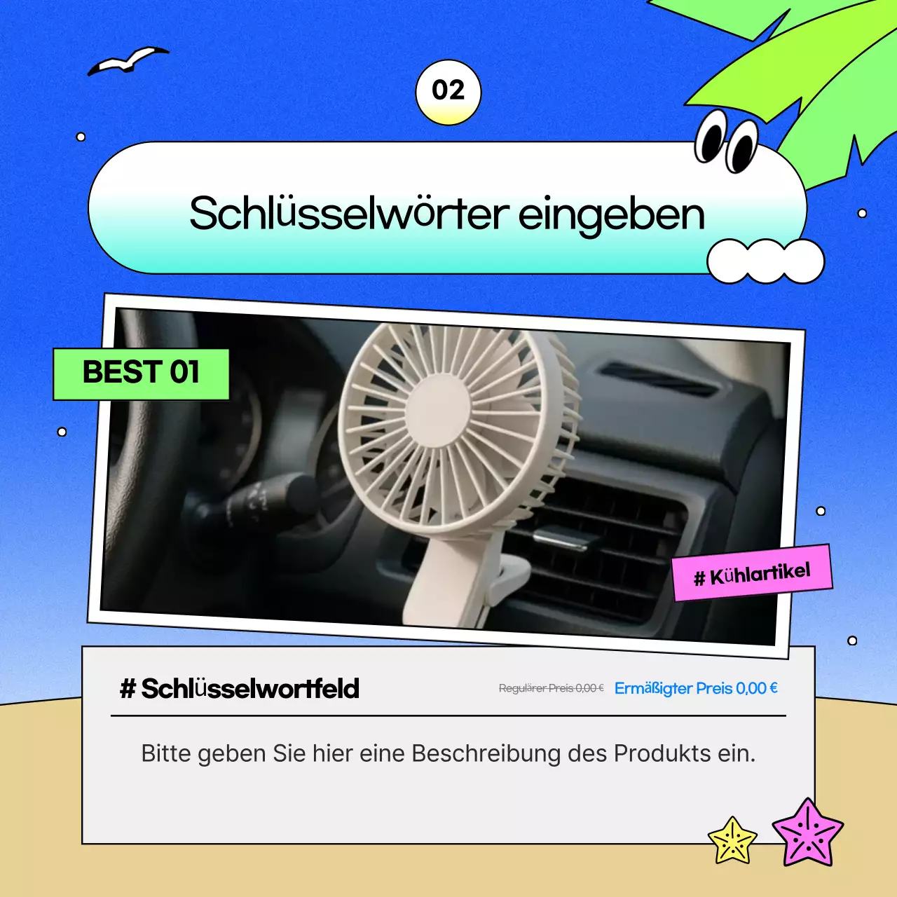 Blue Kitsch Autozubehör Rabattaktion